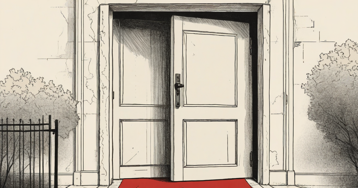 An open door where the gate should be