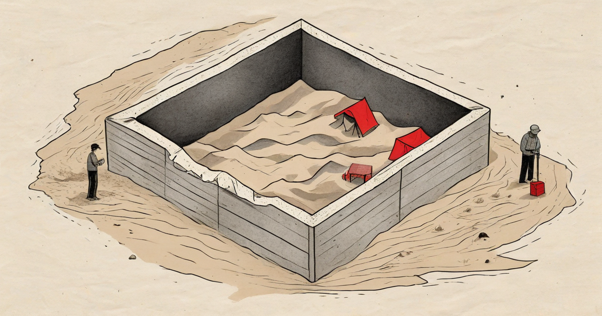 The sand was never boxed
